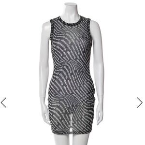 Alexander Wang Monochrome Logo Mini Dress